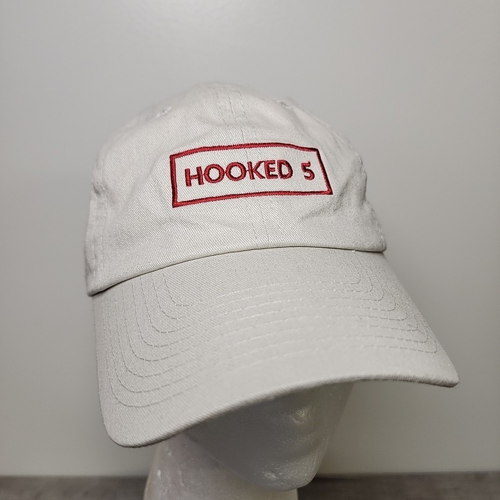 Fishing Hooked 5 Ball Cap Cream Off White Ivory Adjustable Strapback Hit Wear